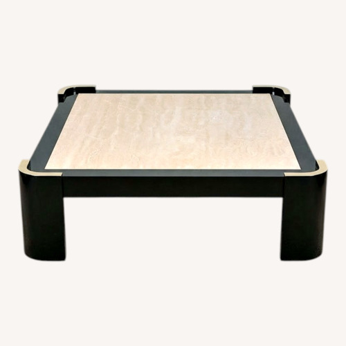 Used Vintage/Antique Finds Black Marble Coffee Table for sale on AptDeco