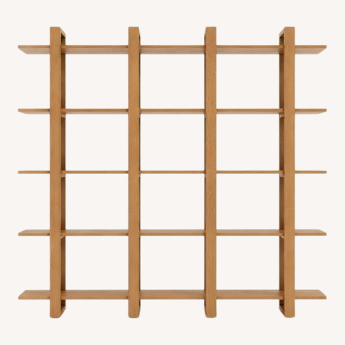 Used Burrow Index Oak Wood Bookcase for sale on AptDeco