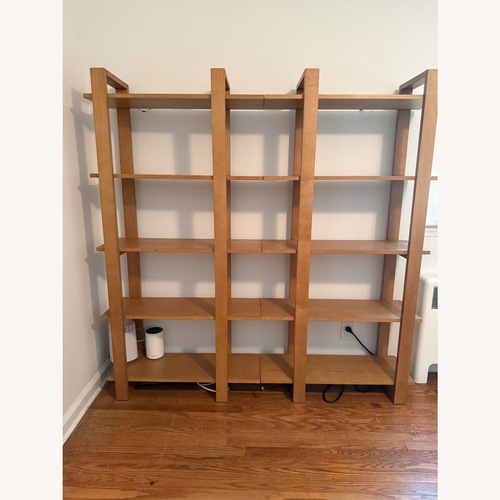 Used Burrow Index Oak Wood Bookcase for sale on AptDeco
