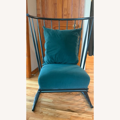 Used Jupiter Velvet  Fabric  Metal Accent Chair for sale on AptDeco