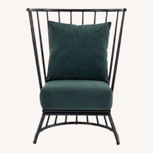 Used Jupiter Velvet  Fabric  Metal Accent Chair for sale on AptDeco