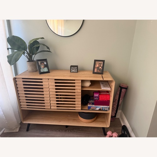 Used Bed Bath & Beyond Natural Wood Sideboard for sale on AptDeco