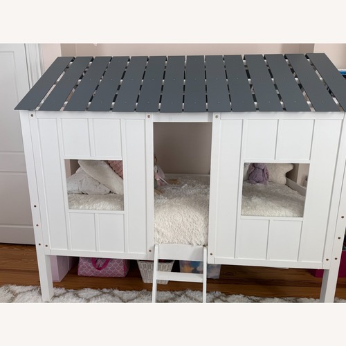 Used Wayfair White Wood Twin Bed for sale on AptDeco