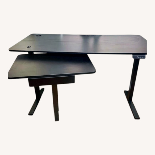 Used Standing Desk & Grey Chair Office Bundle  for sale on AptDeco