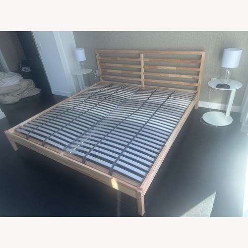 Used IKEA Tarva Natural Wood King Bed for sale on AptDeco