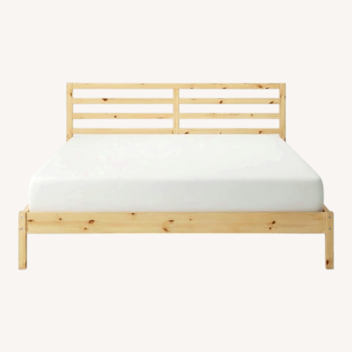Used IKEA Tarva Natural Wood King Bed for sale on AptDeco
