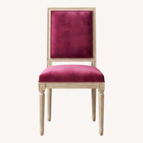 Used 4 Wisteria Pink Velvet Chairs for sale on AptDeco