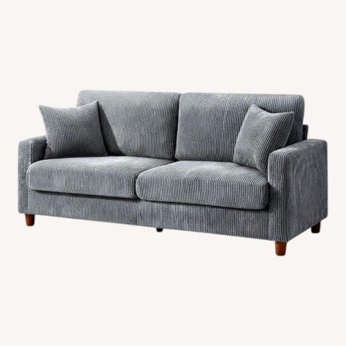 Used 2-seater Corduroy Gray Sofa for sale on AptDeco