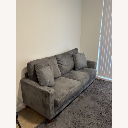 Used 2-seater Corduroy Gray Sofa for sale on AptDeco