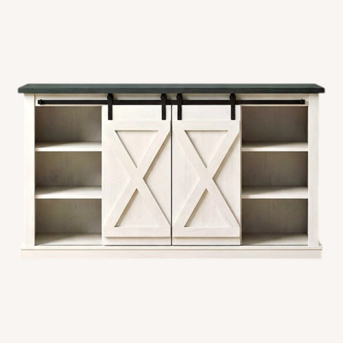 Used White and Blue TV Stand for sale on AptDeco