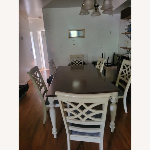 Used Vintage/Antique Dark Brown Wood Dining Set for sale on AptDeco