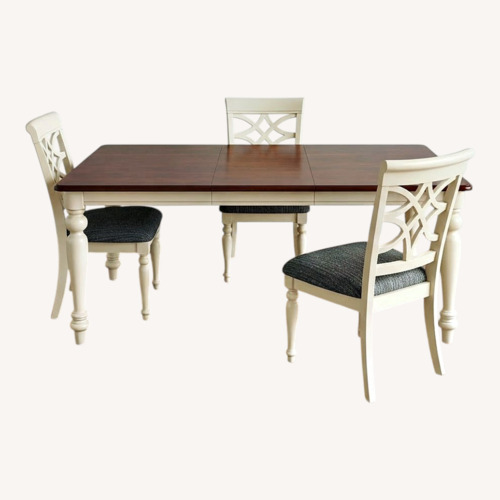 Used Vintage/Antique Dark Brown Wood Dining Set for sale on AptDeco