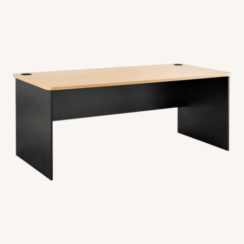 Used Costco Light Brown Wood Desk for sale on AptDeco