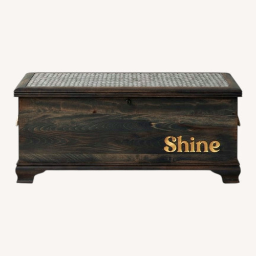 Used Vintage/Antique Blue Wood Chest for sale on AptDeco
