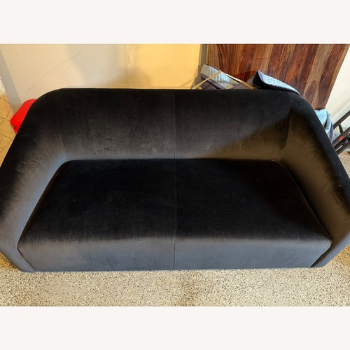 Used Room & Board Black Velvet 2 Seater Sofa for sale on AptDeco