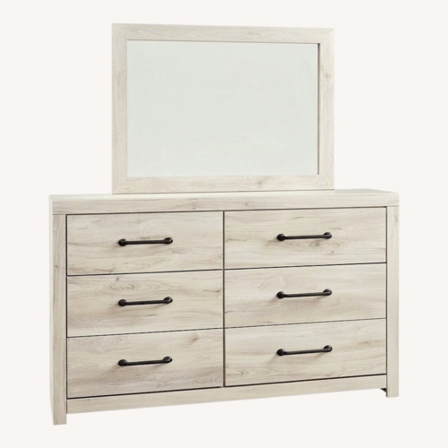 Used Ashley Furniture Light Gray Wood Dresser for sale on AptDeco