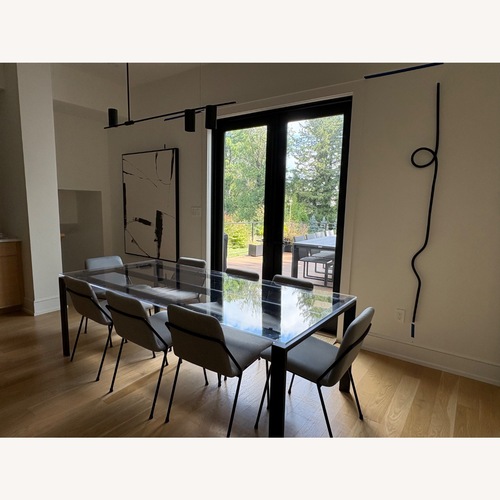 Used Room & Board Black Metal Dining Table for sale on AptDeco