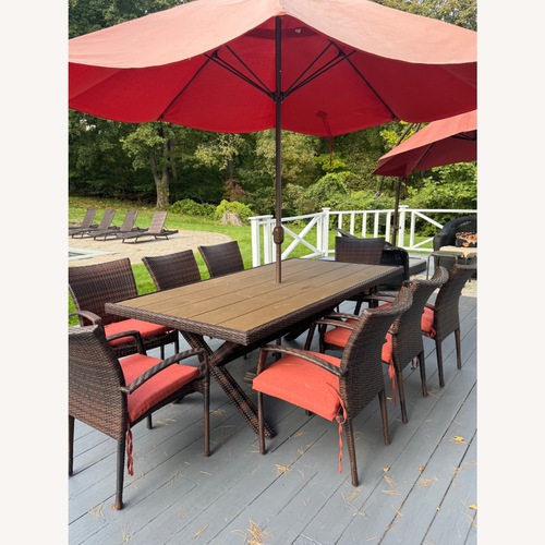 Used Dark Brown Wicker Patio Furniture for sale on AptDeco