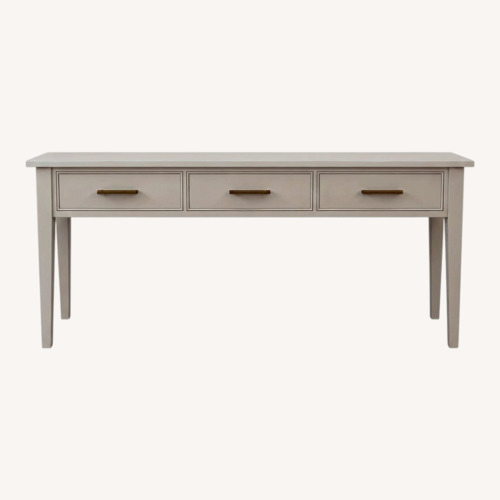 Used Light Gray Wood Console Table for sale on AptDeco