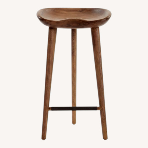 Used Design Within Reach BassamFellows Walnut Tractor Counter Stools for sale on AptDeco