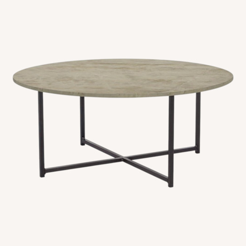 Used Room & Board Classic White Quartz, Stainless Steel, Coffee Table for sale on AptDeco