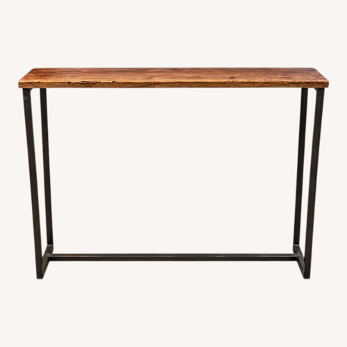 Used Natural Wood and Metal Side Table for sale on AptDeco