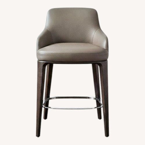 Used Poliform Light Gray Leather Stools for sale on AptDeco