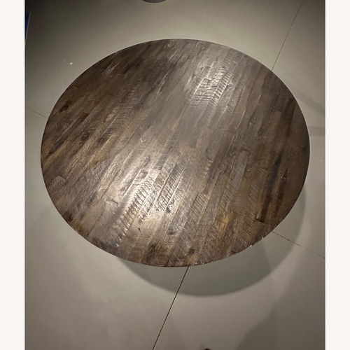 Used Birch Lane Evalee Espresso Round Wood Dining Table for sale on AptDeco