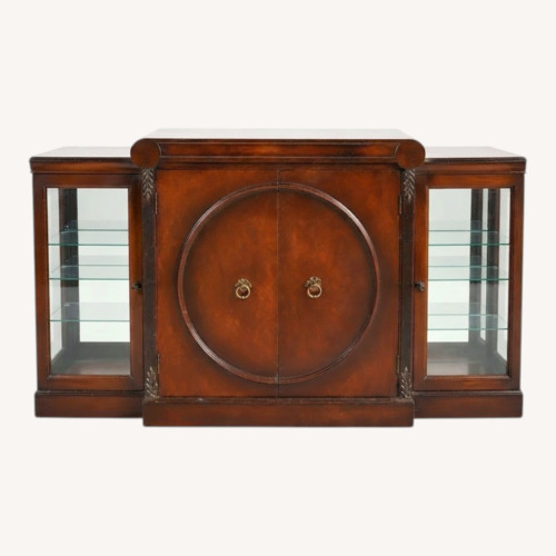 Used Mahogany Cocktail Bar Cabinet with Glassware Javit for sale on AptDeco