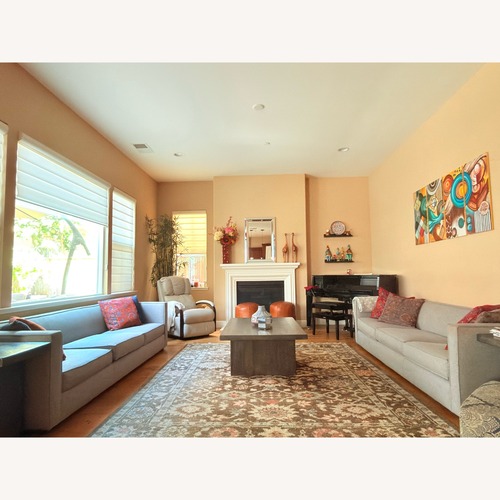 Used CB2 Light Gray Fabric 3+ Seater Sofa for sale on AptDeco