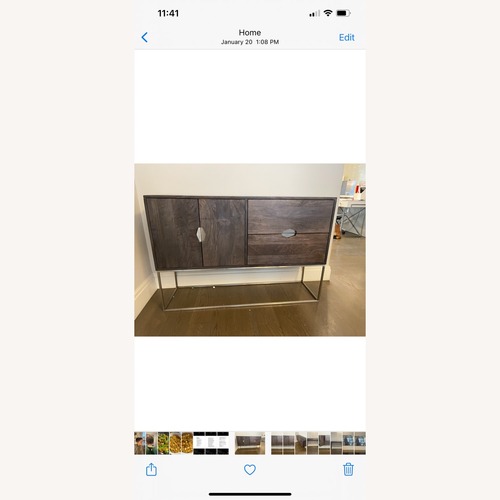 Used CB2 Grey Wood Storage Console for sale on AptDeco