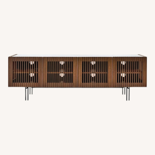 Used Castlery Dark Brown Wood Media Storage for sale on AptDeco