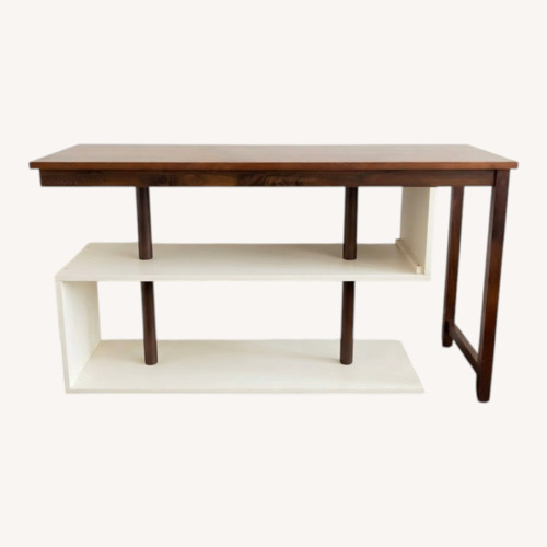 Used Dark Brown and White Wood Desk/Bookshelf for sale on AptDeco