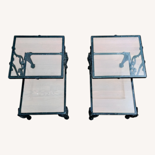 Used Vintage/Antique Black Aluminum Side Table for sale on AptDeco
