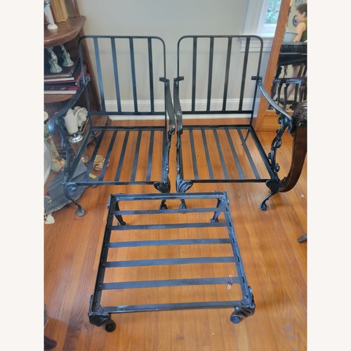 Used Set of Molla Cast Aluminium Armchairs and Ottoman for sale on AptDeco