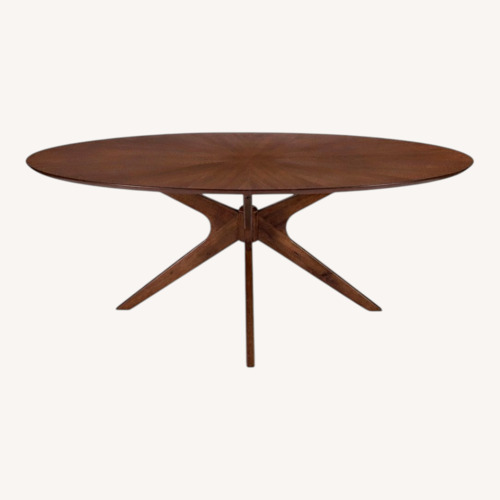 Used Poly and Bark Dark Brown Wood Dining Table for sale on AptDeco