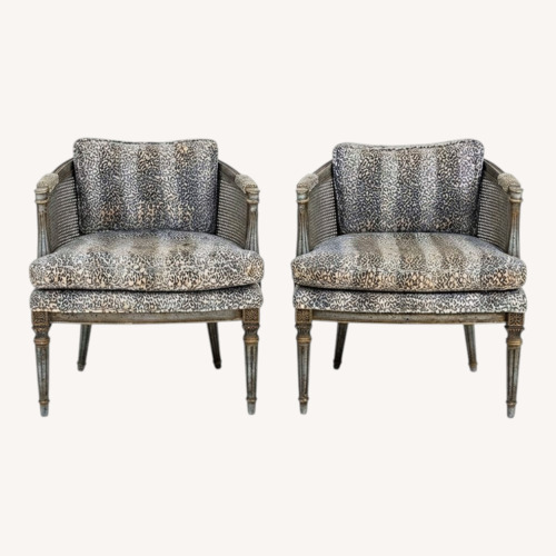 Used Pair of Louis XVI-Style Can Lounge Chairs for sale on AptDeco