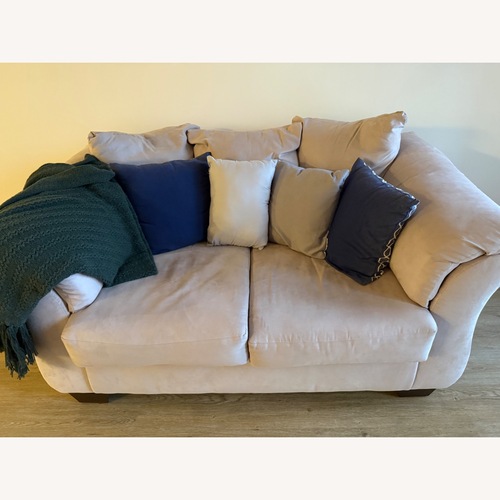 Used Ashley Furniture Darcy Natural Fabric Loveseat for sale on AptDeco