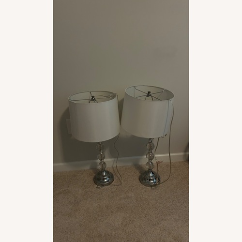 Used White Glass Table Lamp for sale on AptDeco