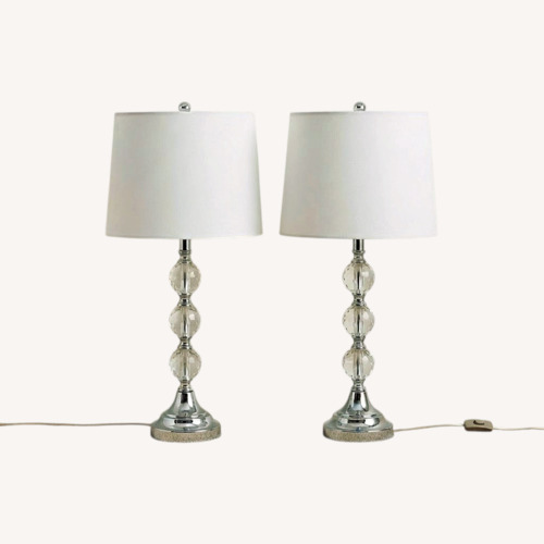 Used White Glass Table Lamp for sale on AptDeco