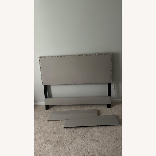 Used Light Gray Fabric Headboard for sale on AptDeco