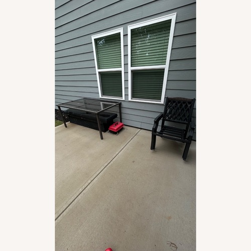 Used Black Glass Patio Furniture for sale on AptDeco