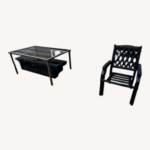 Used Black Glass Patio Furniture for sale on AptDeco