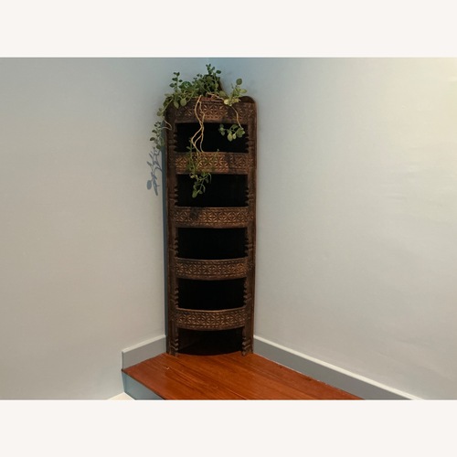 Used Hand-carved Corner Display Case for sale on AptDeco