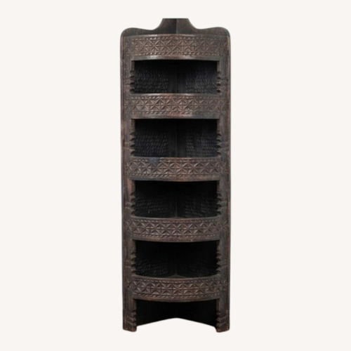 Used Hand-carved Corner Display Case for sale on AptDeco