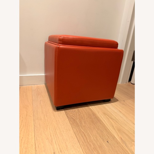 Used West Elm Bowman Storage Ottoman With Tray Top for sale on AptDeco