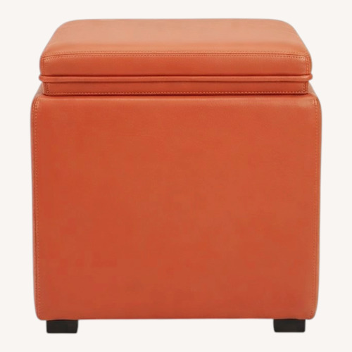Used West Elm Bowman Storage Ottoman With Tray Top for sale on AptDeco
