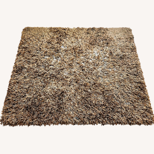 Used Darkish Brown Authentic Wool Rug  for sale on AptDeco