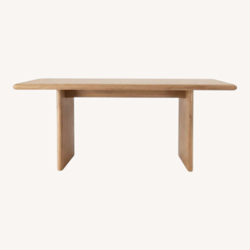 Used Soleil 74" Dining Table W 6 Upholstered Chairs for sale on AptDeco