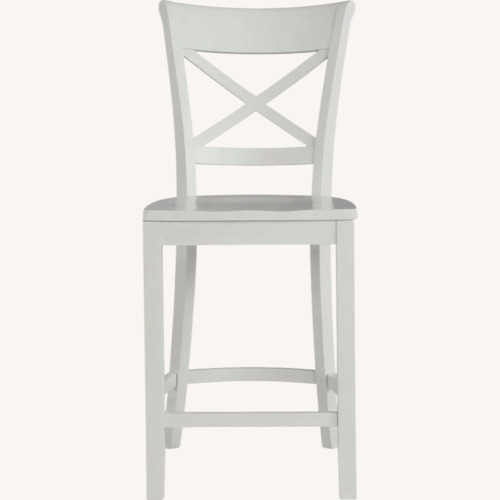 Used Crate & Barrel Vintner White Wood Dining Chair for sale on AptDeco